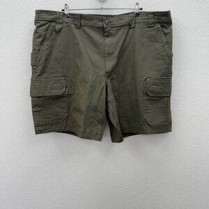 Duluth Trading Co Flex Fire Hose Relaxed Fit 9" Green Cargo Shorts 36331 Mens 46